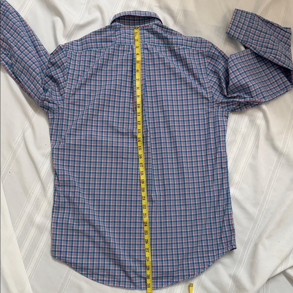 Polo Ralph Lauren Long Sleeve Blue and Pink‎ Plaid Shirt - Picture 7 of 8